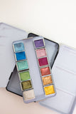 12 Color Travel Metallic Watercolor Paint Palette