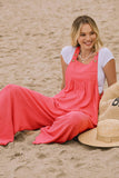 Solid Button Sling Jumpsuit