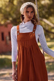 Solid Button Sling Jumpsuit