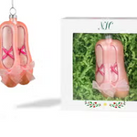 Ballerina Slippers Glass Ornament