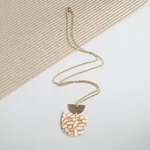 Harper Necklace / Pumpkin Spice / Pendant Chain Necklace