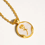 Mallory 18K Gold Rose Coin Pendant Necklace