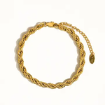 Sadie 18K Gold Non-Tarnish Braided Stackable Bracelet