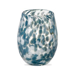 Confetti Stemless Wine Glass - Teal