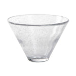 bubble glass stemless martini - clear