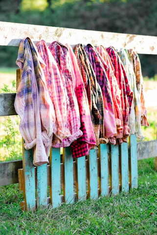 Size Small Up-cycled Dyed Flannels