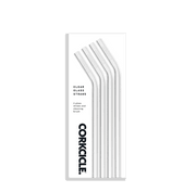 Reusable Glass Straw Set of 4- Clear