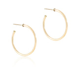 Round Gold 1.25" Post Hoop- 2MM- Smooth