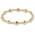 Honesty Gold Sincerity Pattern 6mm Bead Bracelet - Gold