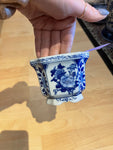 4" Sq. Blue & White Vase