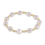 Admire Gold 3MM Bead Bracelet- Pearl