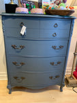 Graphic Slate French Provincial Chest of Drawers