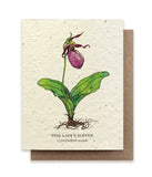 Lady's Slipper Plantable Seeded Greeting Card