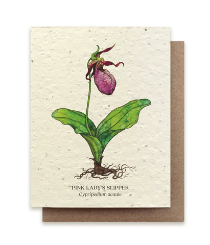Lady's Slipper Plantable Seeded Greeting Card